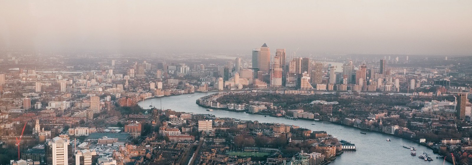 London skyline along the River Thames